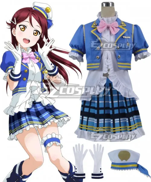 

Love Live! Солнечный свет! Aqours Riko Sakurauchi Navy Косплей Костюм E001