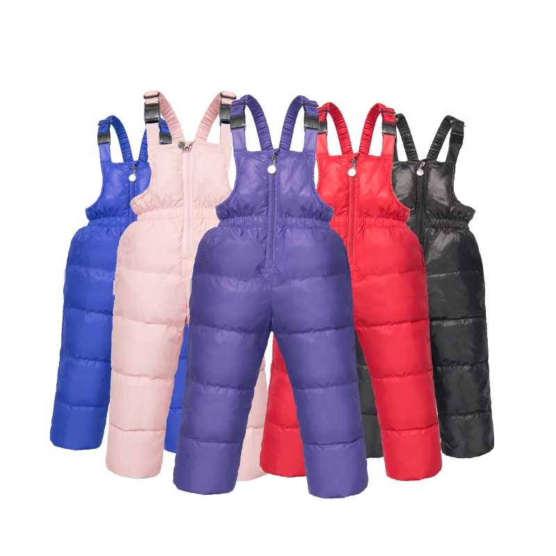 Kopen Winter kinderen Broek Kinderen Down Overall Voor Baby Jongens Meisjes Rusland Winter Kleding Kinderen Warme Broek voor 3 6 jaar Kinderen