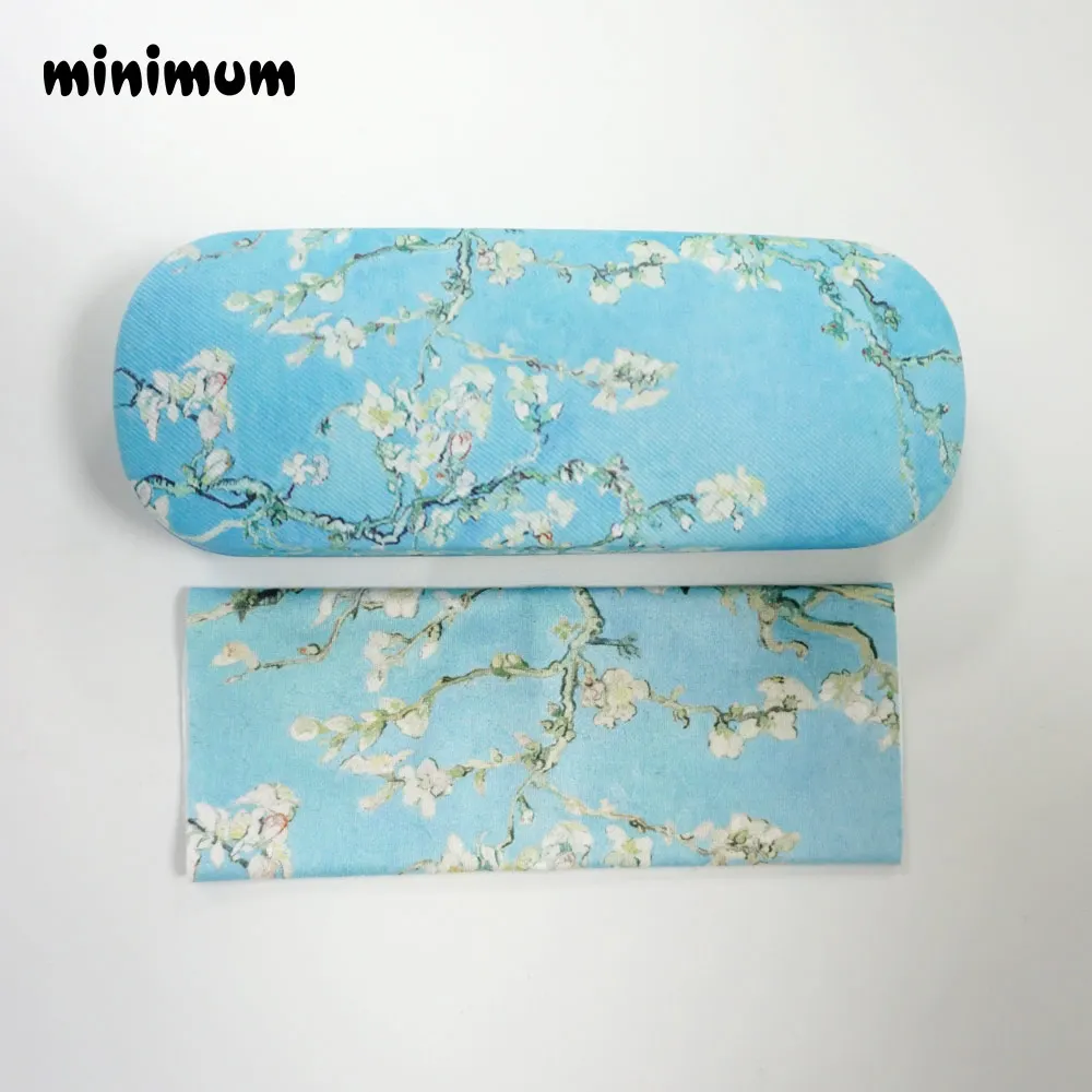 MINIMUM Retro oil painting sunglasses case with Glasses Cloth Microfiber Clean Lens Dust Wiper Camera Screen Cleaner Soft Suede