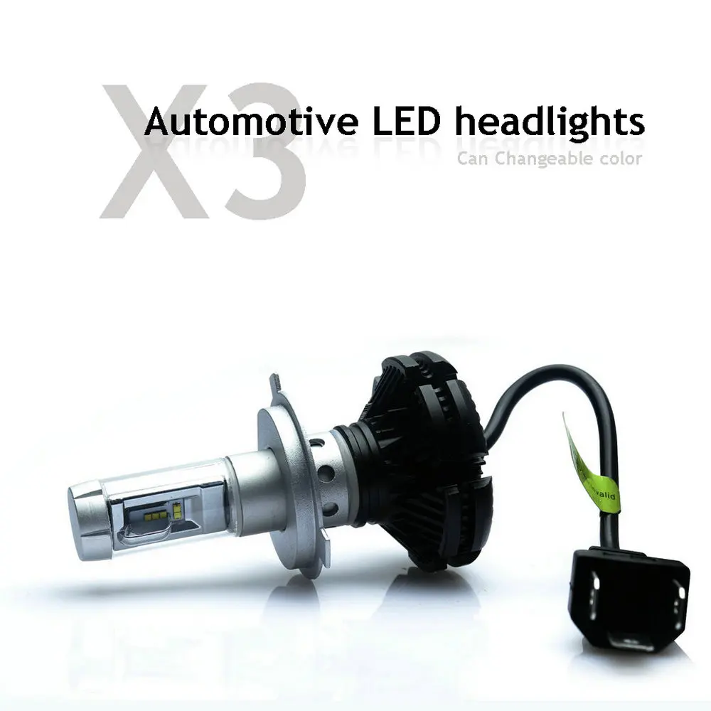 

2018 New Arrival Rea H4 9003/hb2 2 Pcs 9005 Hb3 9006 Hb4 H11 H7 Led H1 Auto Phare De Voiture x3 50w 6000lm 6500k Automobile lamp