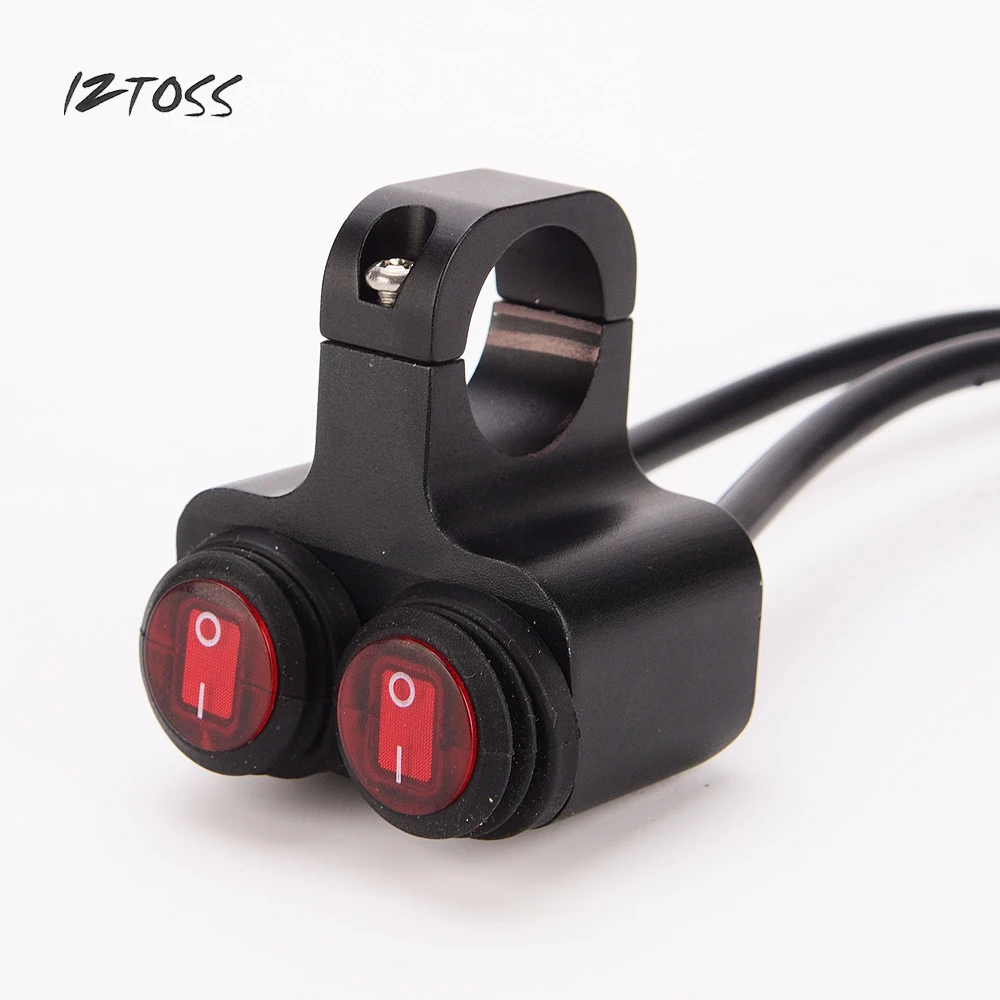 Silver 12V 16A Motorcycle Handlebar Mount ON-OFF Switch Waterproof Aluminium Alloy Headlight Switches for 7//8 22mm Handlebar Switch Fog Spot Light On Off Led Indicator,