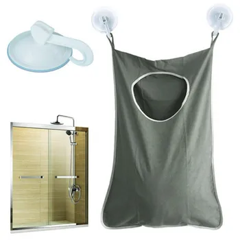 

Laundry Hamper Extra Large Wall Mounted Laundry Organizer Bag Household Door Hanging with Stainless Steel and Suction Cup Hook