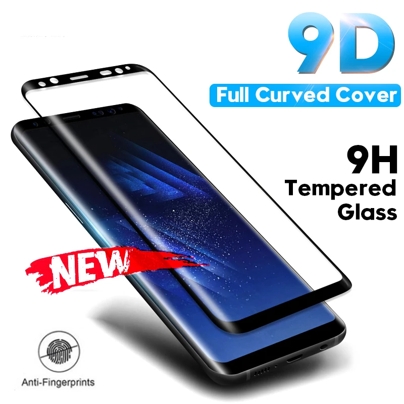 Закаленное 9D-стекло для экрана Samsung Galaxy Note 8 9 S9 S8 Plus S7 Edge A6 A8 2018 защита с полным