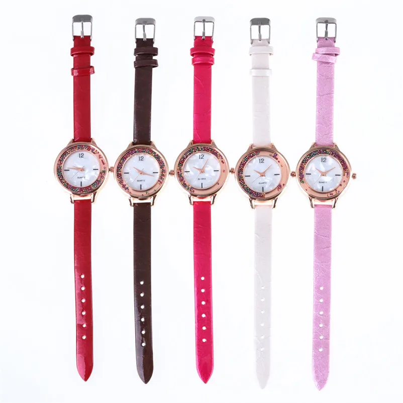Fashion Newly Design Watch Women Girl Leather Band Watch Analog Quartz Round Wrist Watches Male clock relogio feminino J11#N (9)