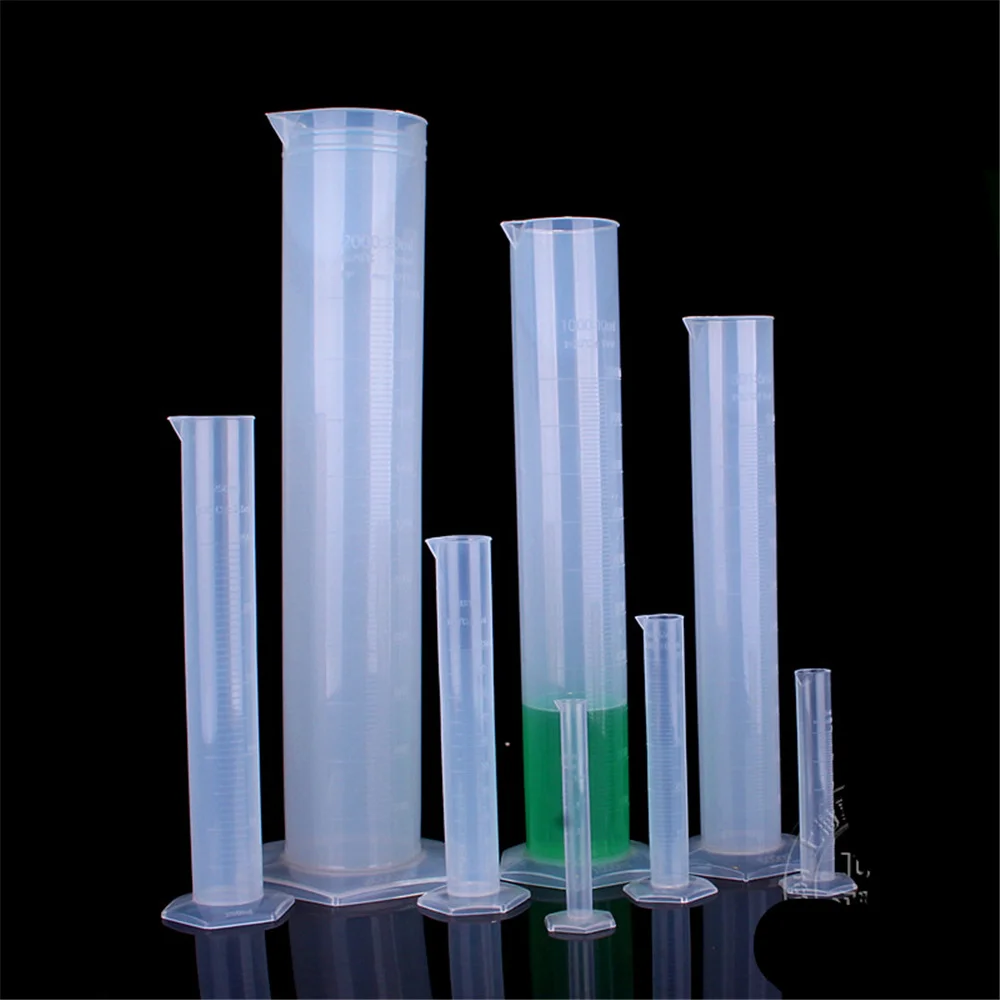 10ml Plastic Measuring Cylinder Laboratory Test Graduated Liquid Trial