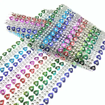 

91.5cm 1yard/lot Rhinestone Chain Diamond Mesh Trim Wedding Diamond Sparkle Rhinestone Chain For DIY Crafts Cake Ribbon