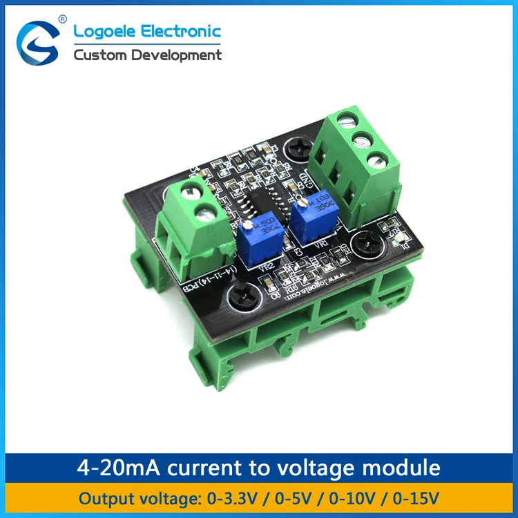 Модуль датчика преобразования с базовым током-напряжением 4-20 мА до 0-3,3 в 0-5 в 0-10 в 0-15 в