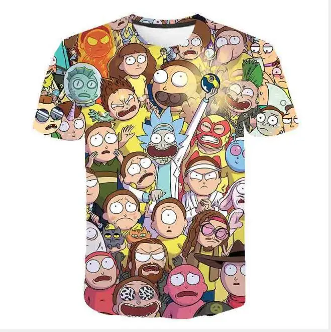 Новая футболка Rick and Morty Art мужская 3D футболка Летняя футболка футболки с короткими рукавами топы с круглым вырезом Прямая поставка - Цвет: picture color