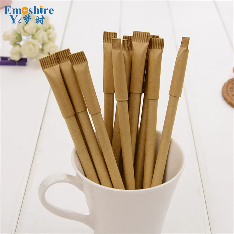 ручка картонная с колпачком. ручка крафт. ручка из переработанной бумаги. ручки. ручка kraft, натуральная 3010.