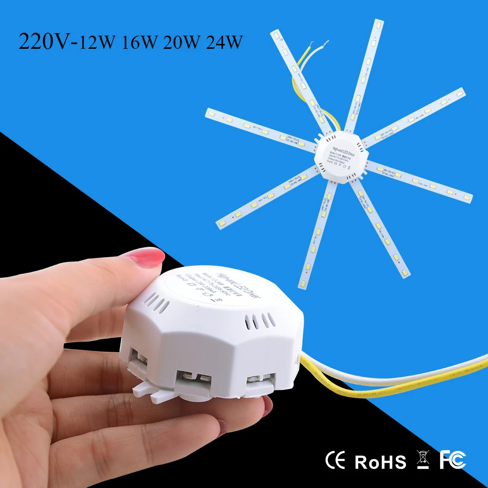Epistar чип SMD5730 потолочный светильник источник питания AC220V мощность 12 Вт 16 Вт 20 Вт 24 Вт освещение в виде осьминога для кухни спальни внутреннего освещения