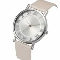 2017 Новый Для женщин Ретро цифровой циферблат кожаный ремешок аналоговые кварцевые наручные часы L8303