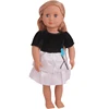18 inch Girls doll dress Princess patchwork color evening gown American new born skirt fit 43 cm baby dolls c798