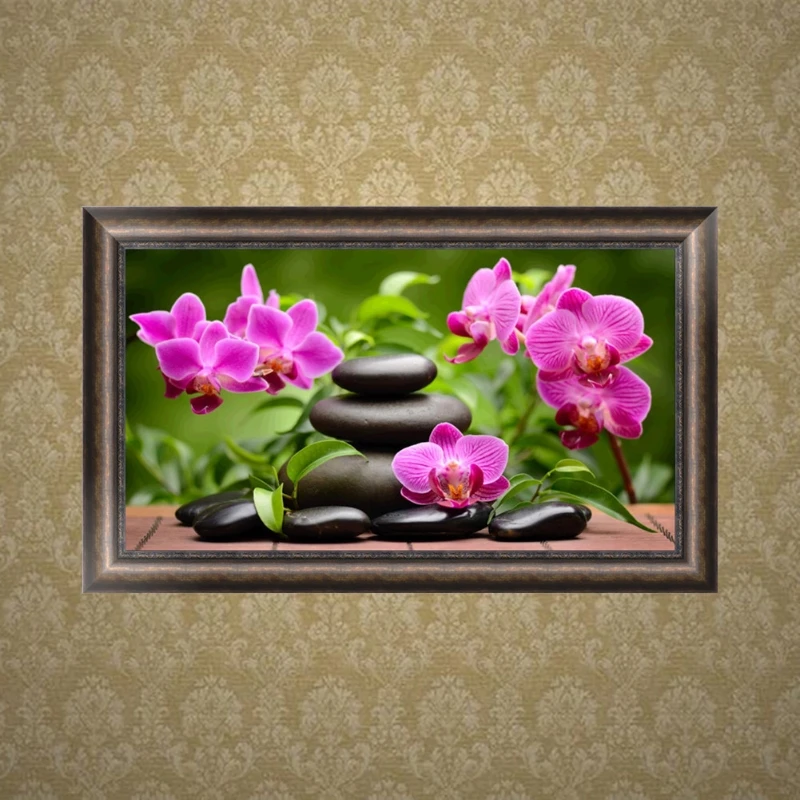 

DIY 5D Orchid Flower Diamond Embroidery Rhinestone Painting Cross Stitch Decor #Aug.29
