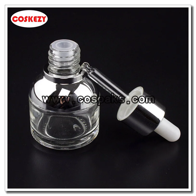 Volume da Gota Conta-gotas de Vidro Decorativo para Óleos Frasco Conta-gotas Frascos 1 Onça Claro Essenciais 100 Pcs 30 ml 5 Cheap Garrafas reutilizáveis