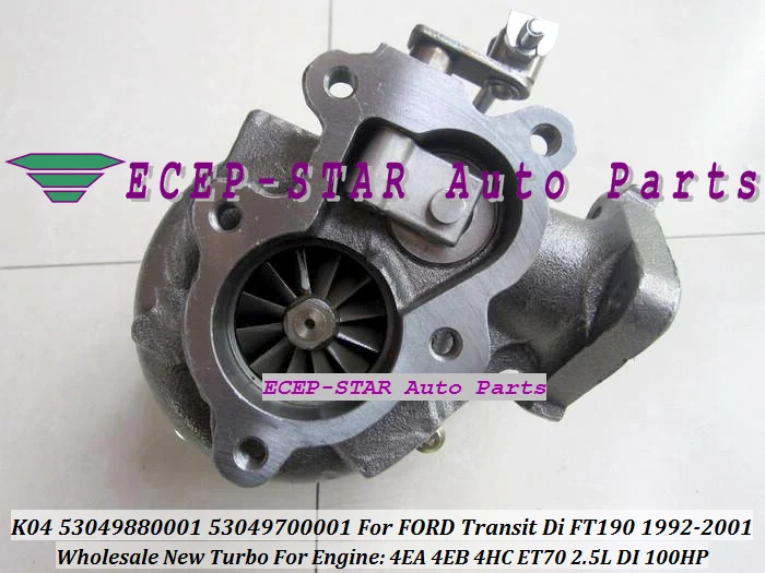 K04 53049880001 53049700001 53049700006 Turbo для Ford Transit FT190 1992 01 LDV Limited Convoy 4EA 4EB 4HC ET70 2.5L 100HP|turbine