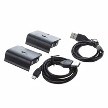 2 шт 2400mAh батареи перезаряжаемый резервный аккумулятор с usb-кабелем для xbox ONE контроллер зарядный комплект