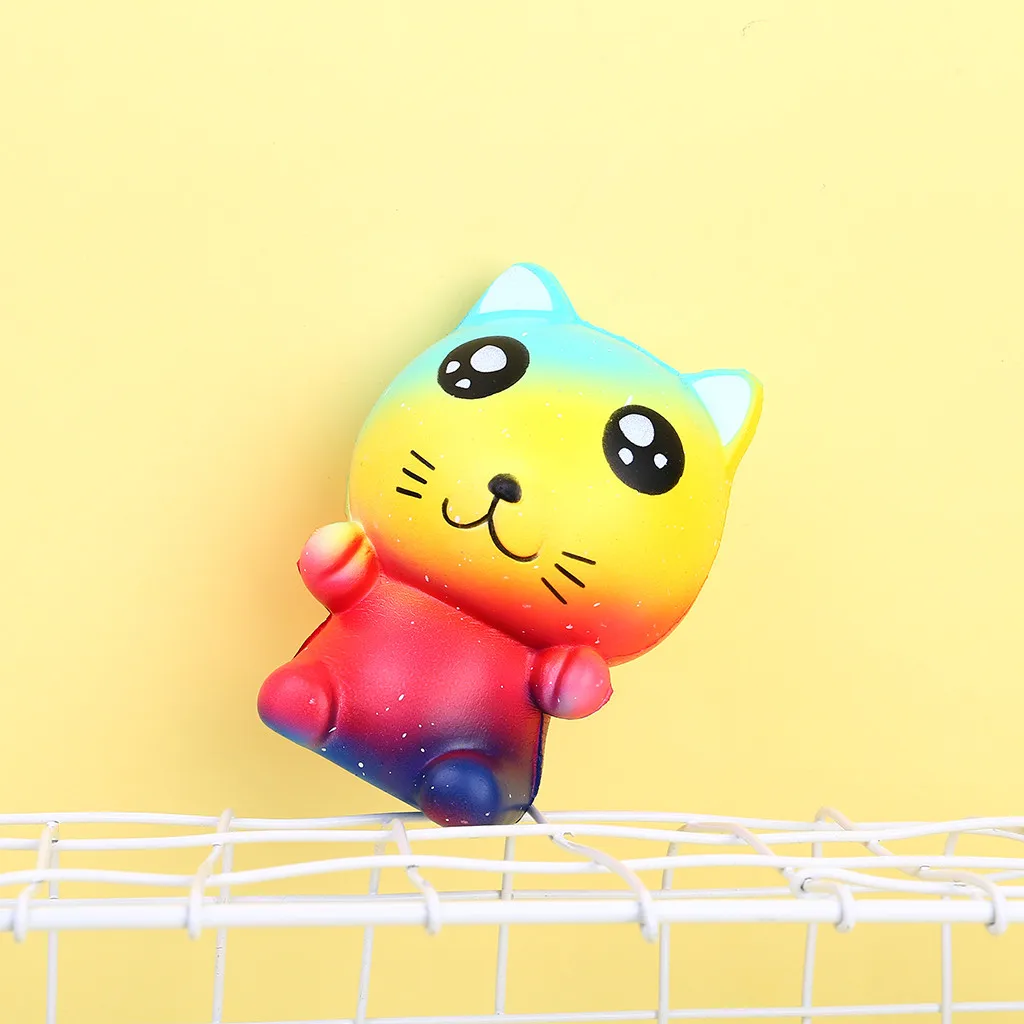 1 шт. мягкая игрушка Kawaii очаровательная игрушка медленно поднимающаяся звездное небо кошка ароматизированные игрушки для снятия стресса подарки успокаивающий, для сжимания игрушки для детей C614