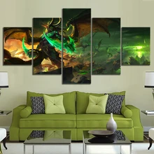5 шт. иллидана ярости бури игры World of Warcraft плакат рисунок искусство HD холст Картины Wall Art для домашнего декора