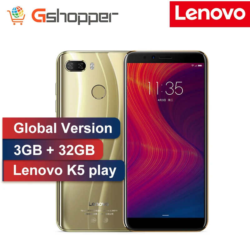 

Original Global Version Lenovo K5 Play 3GB 32GB Face ID 4G Mobile Phone 5.7 inch Snapdragon MSM8937 Octa Core 13MP+2MP