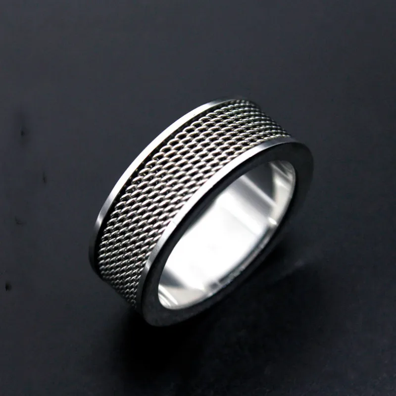 

Stainless steel Rings Reticulated Surface Silver Color Rings for Women Men Male Rings Trendy Wedding Bands Rings Fashion Jewelry