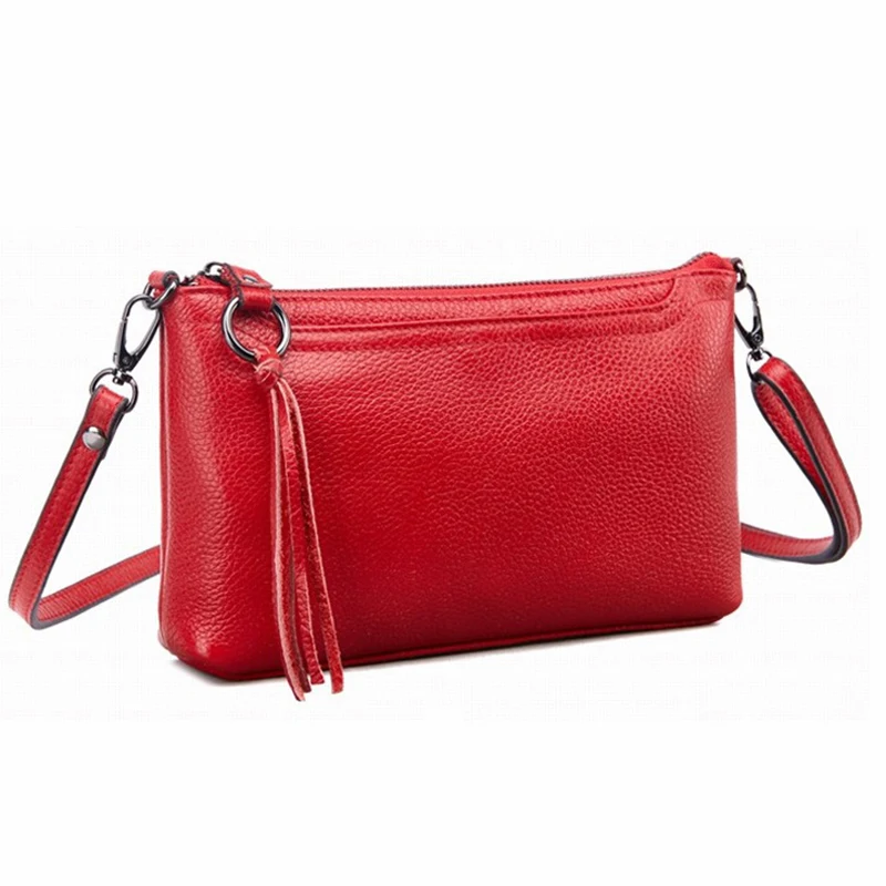 

Women Crossbody Bags Genuine Leather Messenger Cow Designer Small Summer Envelope Lady'S Bag Fashion Zipper Day Clutches Bags