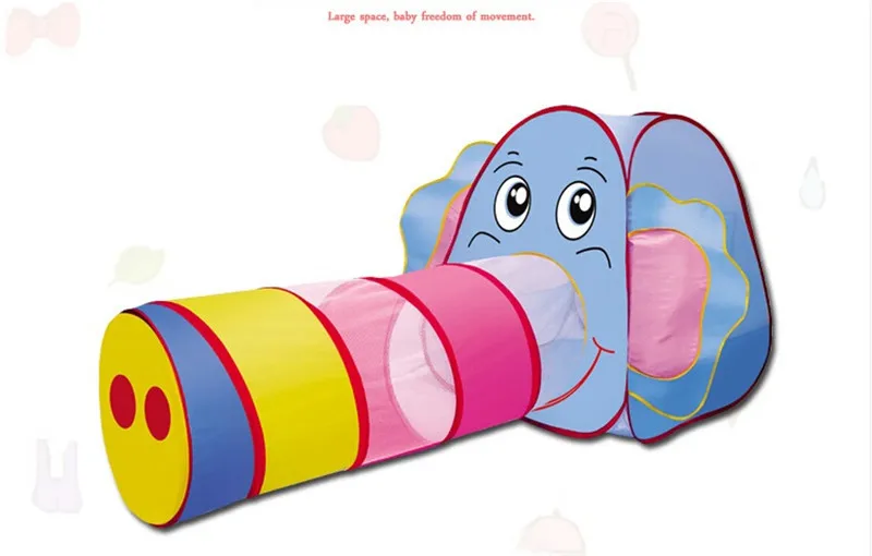 

Cartoon Elephant Model Children Tunnel Tent & Crawling Tunnel, Funny Polyester Material Large Play Tents for Kids Free Shipping