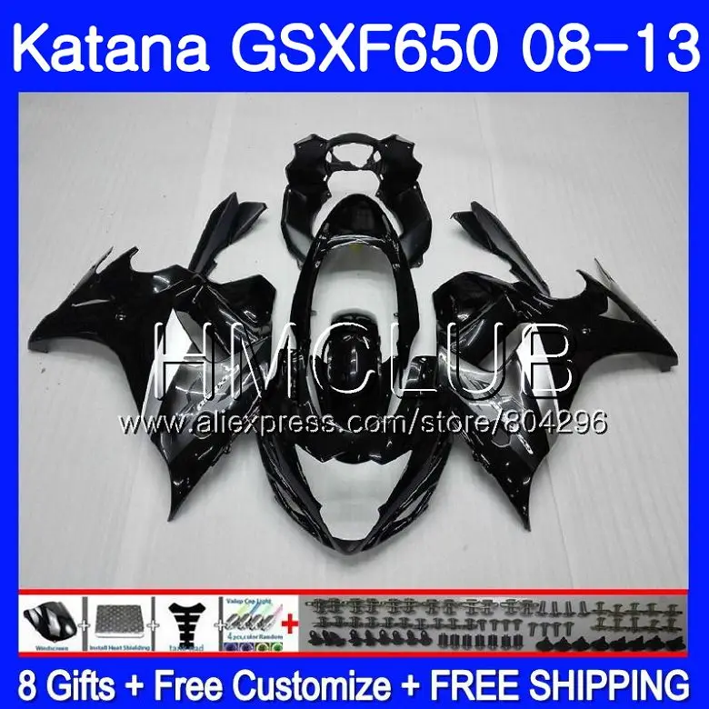 

Factory blk Kit For SUZUKI KATANA GSXF 650 650F GSX650F 08 09 10 11 12 13 24HM.20 GSXF650 2008 2009 2010 2011 2012 2013 Fairing