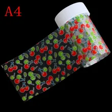 100*4 см 1 бутылка маникюрные ногти DIY украшения Fruite сердце Передача Фольга для ногтей 3D наклейки для ногтей и Переводные картинки женские инструменты для макияжа