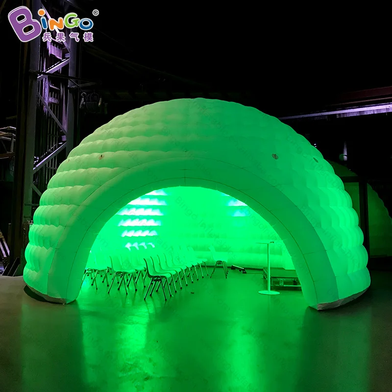  Free shipping 8X7X5 M cheaper LED lighting inflatable dome tent for event inflatable white igloo te