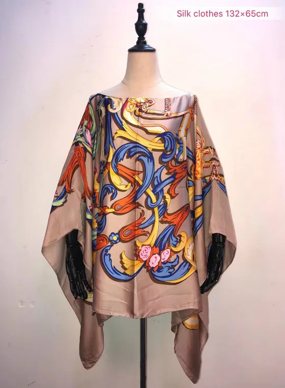 Летняя новая мода Европейский Печатный Шелковый Топ стильный дизайн свободный размер женский Шелковый Топ Африканский короткий топ платье африканская одежда
