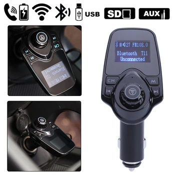 

Bluetooth Car Kit Wireless Fm Transmitter Radio Adapter FM Modulator Handsfree Music Mp3 Usb Player Audio For Phones Promotion