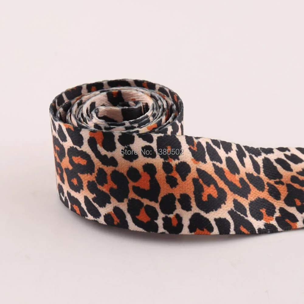 

5yards 38mm wide Soft Webbing Leopard design Strap for totebag garment belt sewing accessories