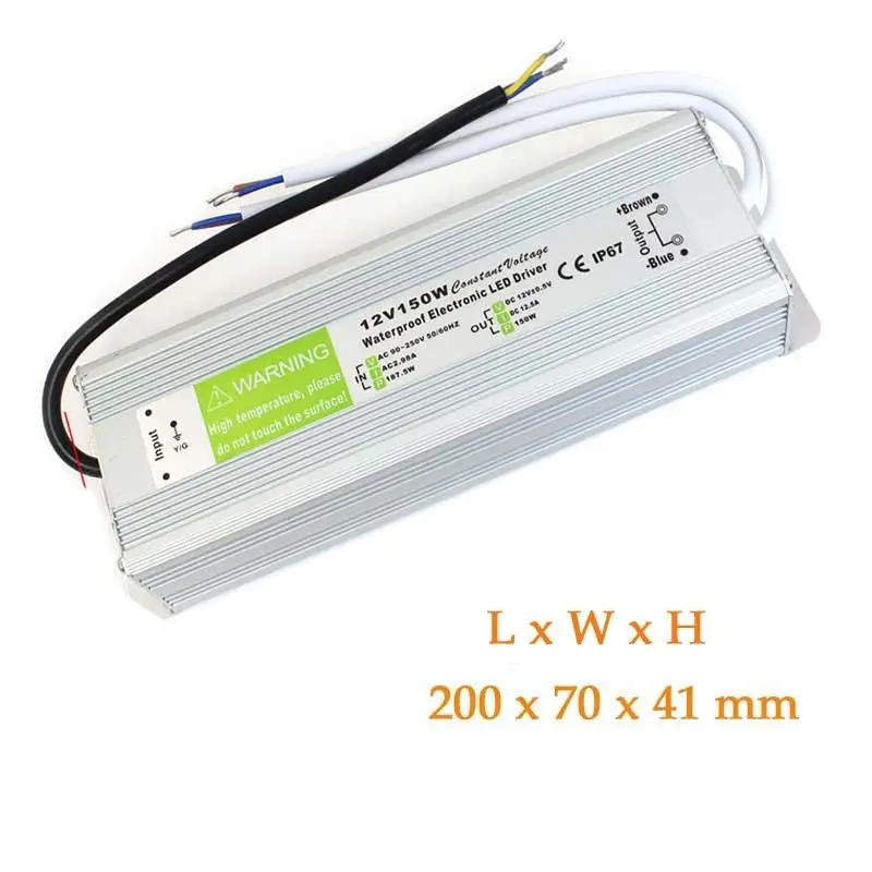 AC 220V до 12V DC 24 V адаптер питания 10W 20W 30W 50W IP67 Открытый водонепроницаемый 12 вольт