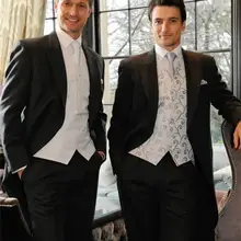Одна пуговица, 3 предмета(куртка, брюки, жилет), модные, Terno Masculino, простые, элегантные, популярные, последние, стильные, формальные, фрак, заостренный отворот
