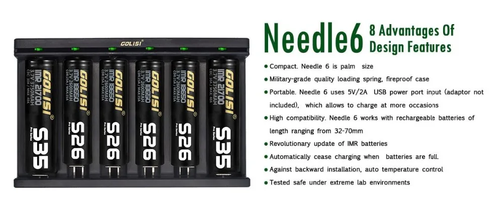 Golisi Needle 6 Smart USB Charger