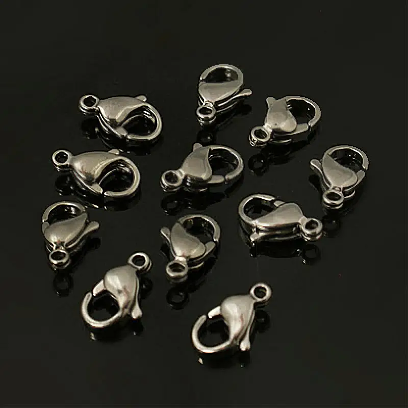 Buy 304 Stainless Steel Lobster Claw Clasps, 11x7x3.5mm, Hole 1.5mm from