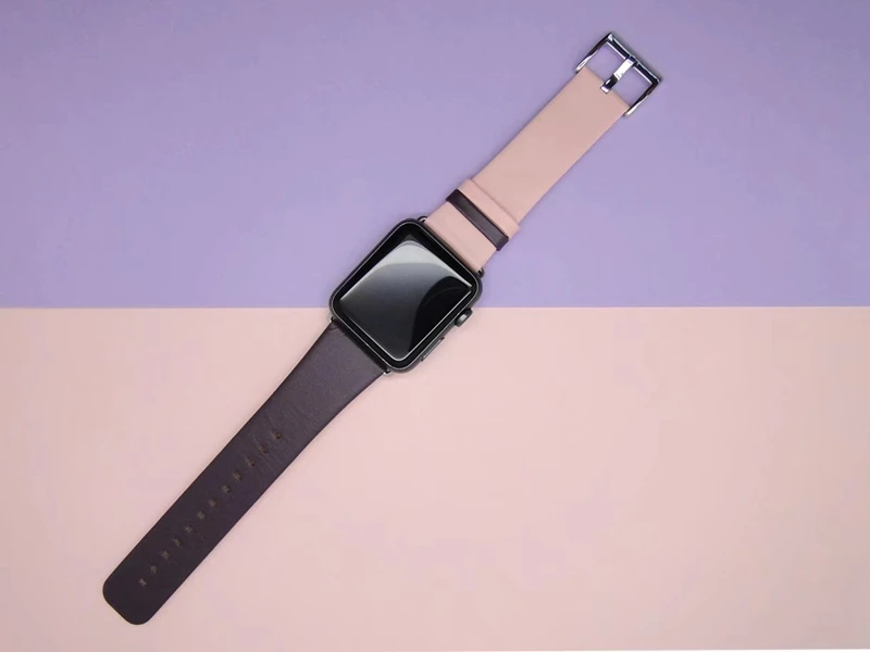 URVOI ремешок для apple watch series 5 4 3 21 пряжка кожаный ремень из нержавеющей стали для iwatch ремень современный модный Забавный дизайн стиль