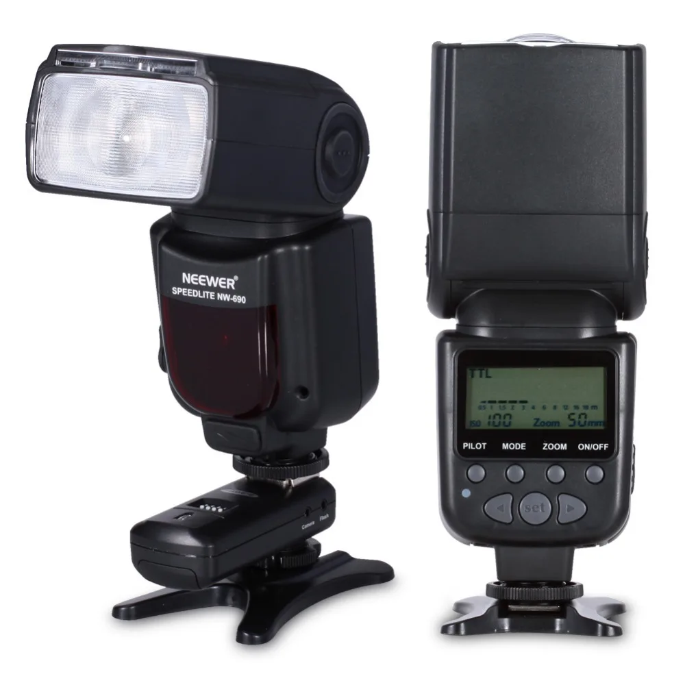 Neewer NW 690 I TTL Slave Speedlite with Flash Bounce Diffuser for