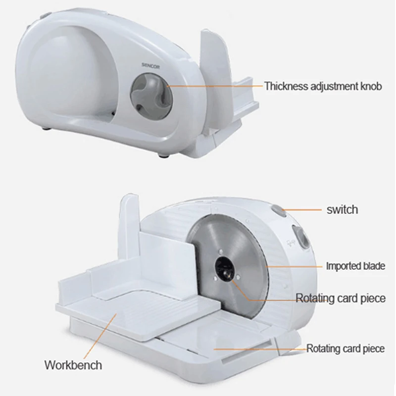 Электрическая ломтерезка для замороженного мяса, машина для резки мяса из нержавеющей стали, коммерческий резак для мяса/хлеба/говядины/галантийского мяса 220 В 1 шт