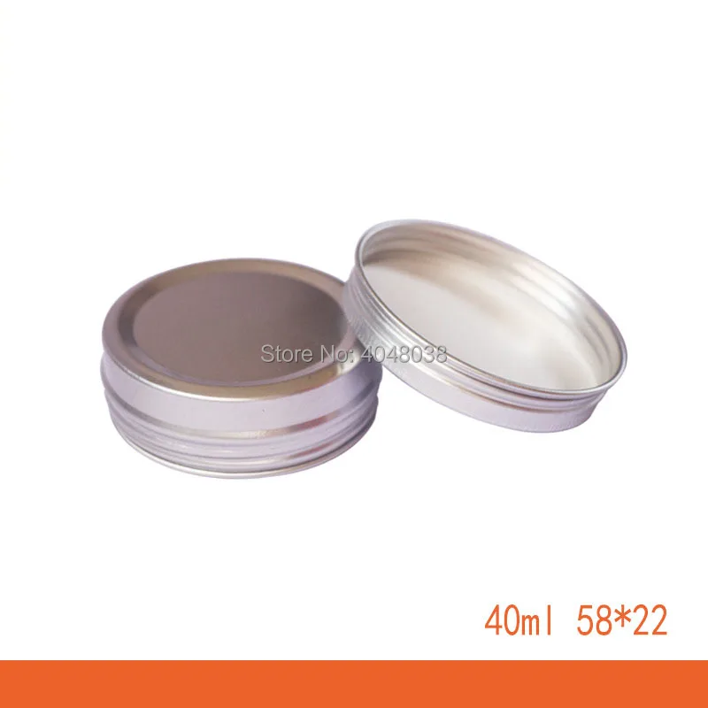 Beauty Makeup 40 ML Aluminum Specimen Box with Thread Cap Empty Cream Jar Dia 58mm Cosmetic Container Round Pomade Packing Case (4)