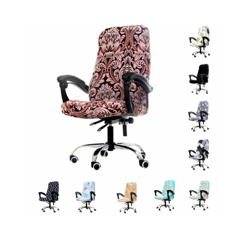 

Computer Office Chair Cover Universal Chair Stretch Rotating Spandex Slipcovers Stretch Case for Swivel Chair Armchair Work Seat