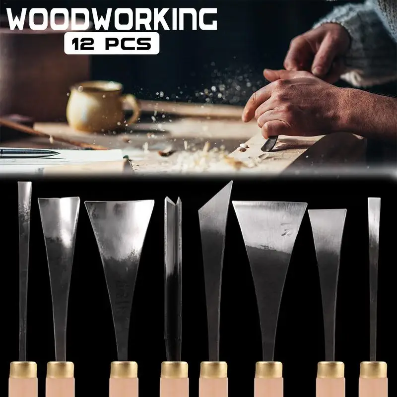 12Pcs Woodcut Cutter Knife Set Hand Wood Carving Chisels For Woodworking Clay Wax DIY Tools Wood Craft Chisel Carving Tool Set цена 12Pcs Woodcut Cutter Knife Set Hand Wood Carving Chisels For Woodworking Clay Wax DIY Tools Wood Craft Chisel Carving Tool Set цены онлайн