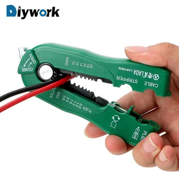 

DIYWORK Portable Wire Cutter Cable Stripper Hand Tools Suitable 0.8-2.6mm Wire Stripping Crimp Tool Multifunction