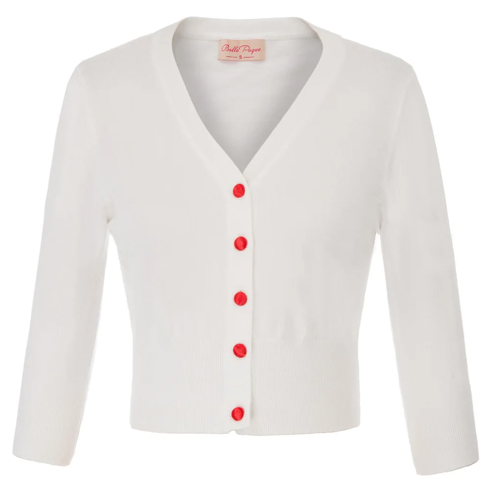 Promo Women's Button Down Knitwear pink black coat 3/4 Sleeve V-Neck Contrast Knitting Coat Cardigan Tops