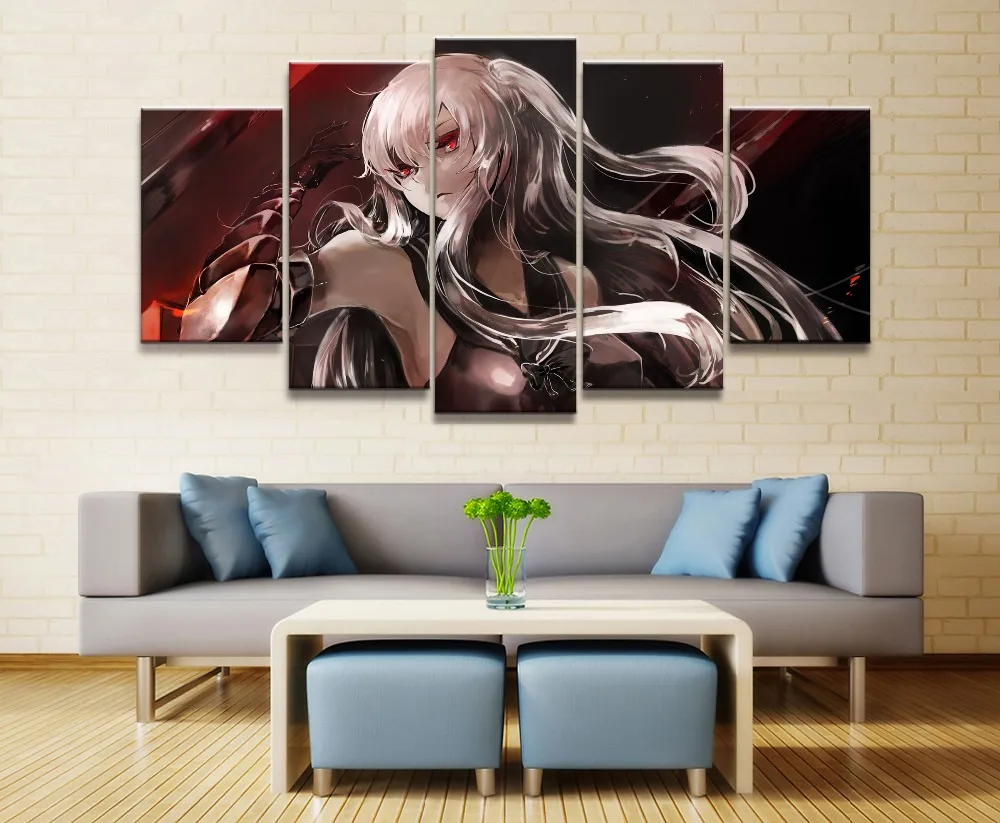

Kantai Collection Game 5 Pieces Painting Wall Art Canvas Wall Art Living Room Modern Decorative Home HD Print Picture Painting