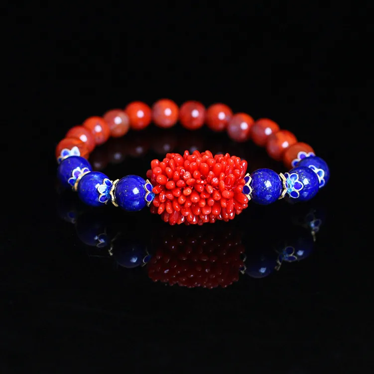2018 Hot Sale Kehribar 2018 New Jewelry] S925 Pure Jewelry Wholesale Natural Fashion Lady With Stone Hand String 