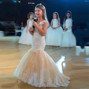 mermaid style flower girl dress