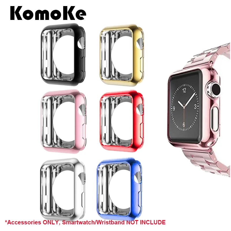 

For iWatch Apple Watch Series 3/2/1 38mm/42mm Screen Protector Cover Protection Silicone TPU Soft Case Shell Protective Frame
