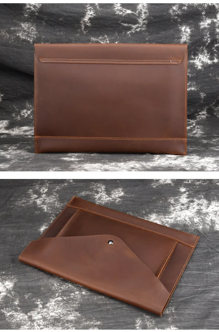 Дизайнерский Винтажный Мужской пакет конвертов из натуральной кожи, ретро портфель, простая повседневная сумка для планшета, Сумка для документов для Ipad