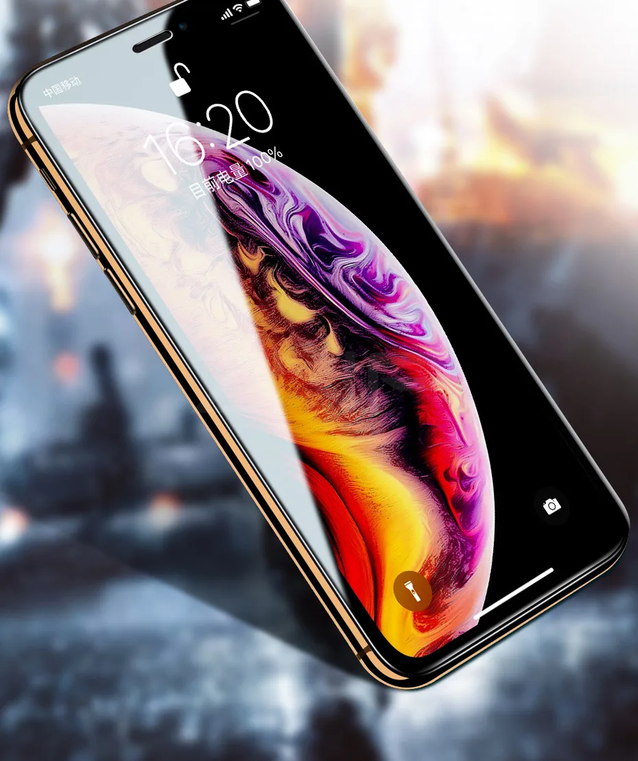 ZNP 35D Защитное стекло для iPhone 6 6s 7 8 plus XR X XS стекло полное покрытие iPhone Xs Max защита экрана закаленное стекло